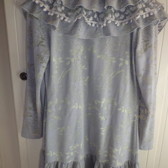 Young Essence Tiered Waterfall Burnout Cardigan S Dusty Lavender Tie Lined - Picture 2 of 16